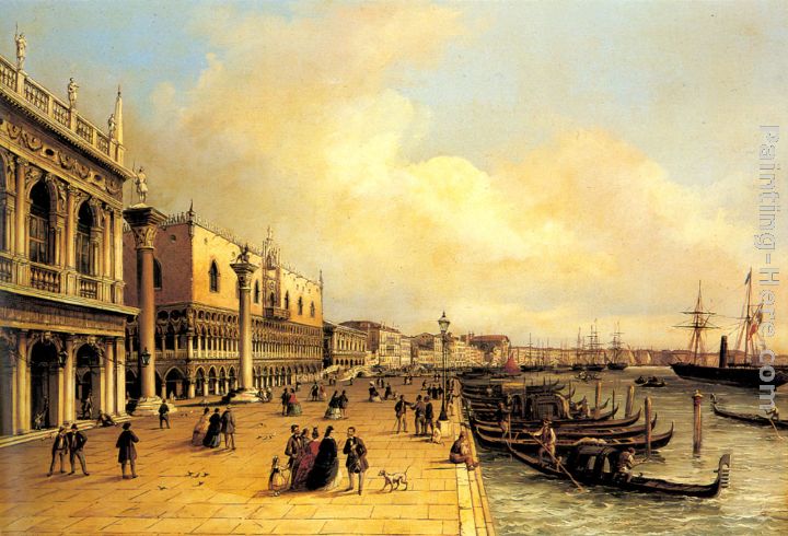 A View of the Doges Palace painting - Carlo Grubacs A View of the Doges Palace art painting